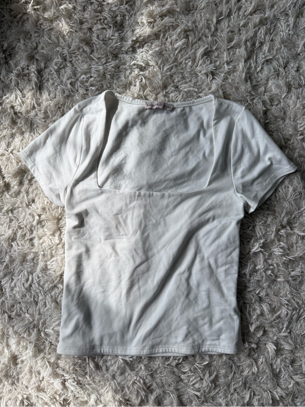 Women’s Square Neck Tee - White